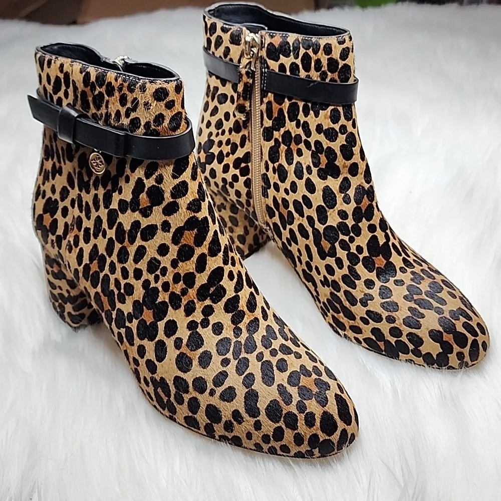 Kate Spade New York Delina Leopard Heeled Boots Booties
